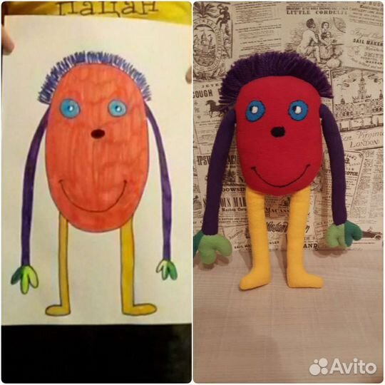 Пошив игрушек по рисунку ребенка