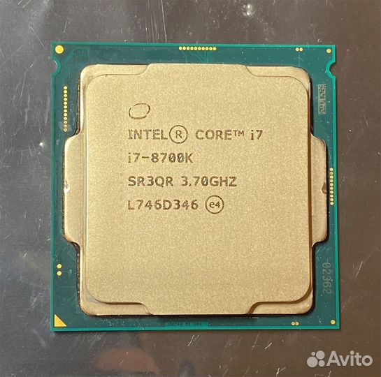 Cpu intel core i7 8700k