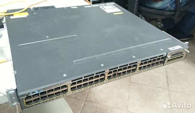 Коммутатор Cisco 3750X-48PF-S + C3KX-NM-1G + 2 бп