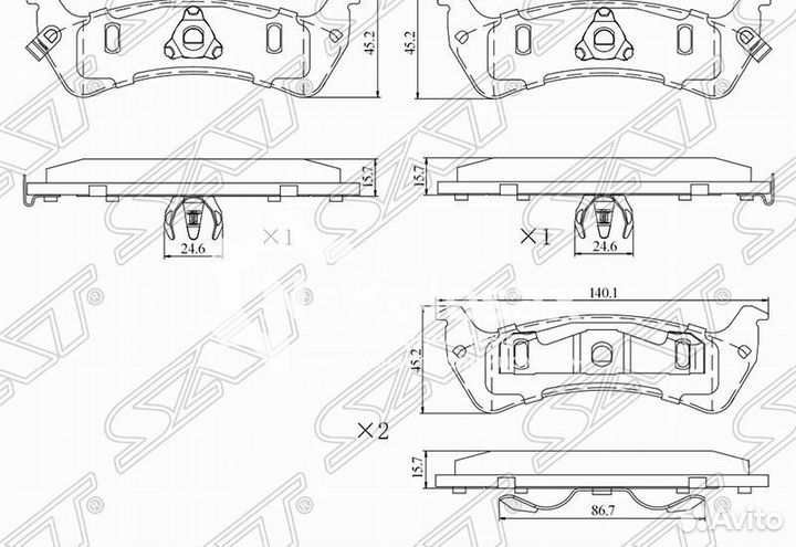 Колодки тормозные зад jeep grand cherokee 92-99