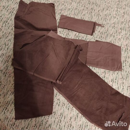 Ткань раскроенная х/б мелкий вельвет 2 цвета