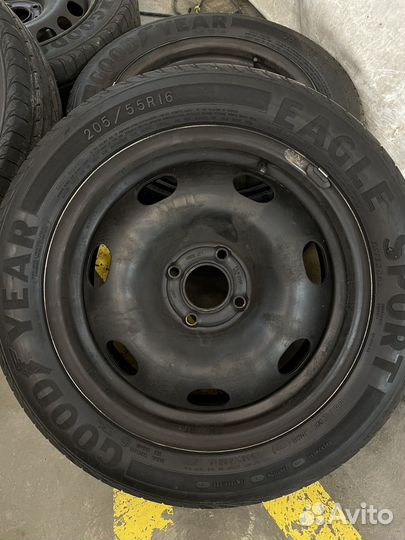 Колеса r16 4x108 205/55 goodyear eagle sport