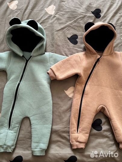 Комбинезон утепленный 56-62 для двойни