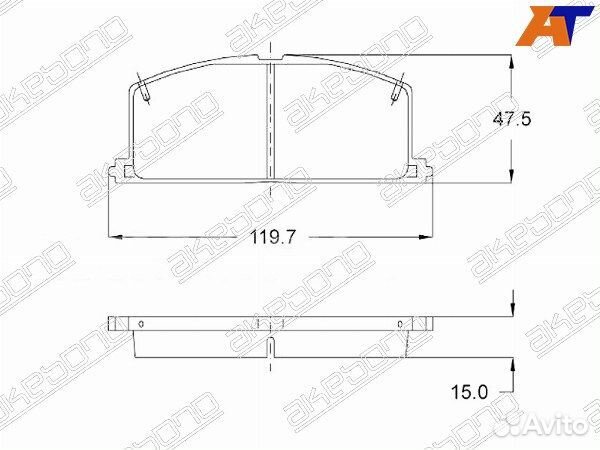 Колодки тормозные Передние toyota corolla