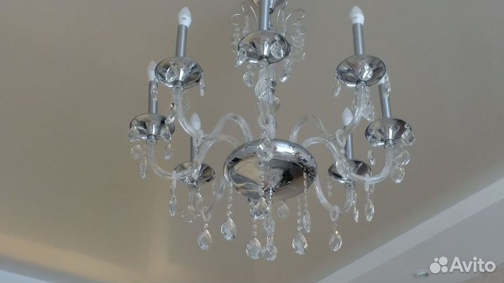 Люстра хрустальная и бра (2шт.)