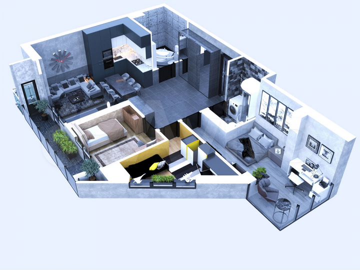 3-к. квартира, 93,8 м², 16/25 эт.