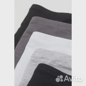 5 пар хлопковых трусов H&M, белый/светло-серый мел