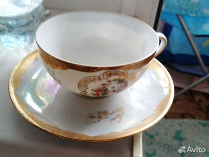 Чашка с сблюдцем 3 штуки