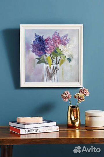 Картина маслом Букет сирени интерьерная картина