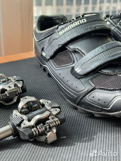 Набор контактные педали + велотуфли Shimano