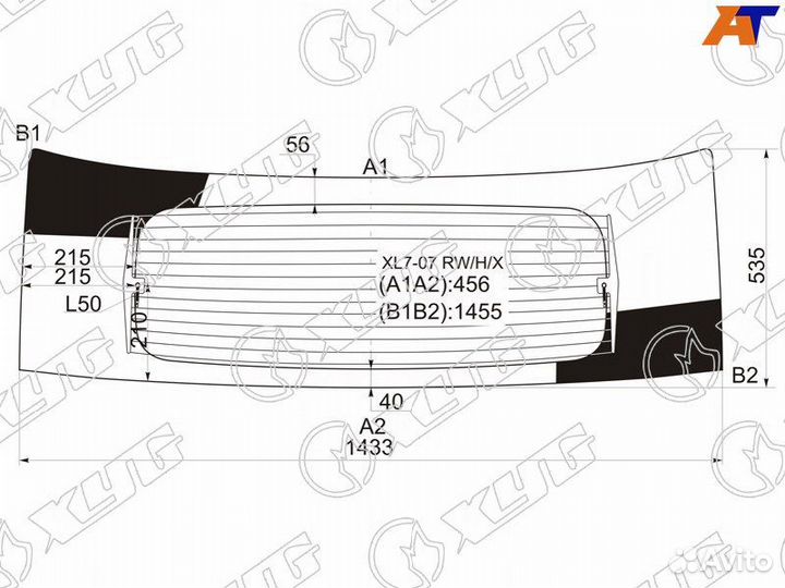 Стекло заднее Suzuki XL7