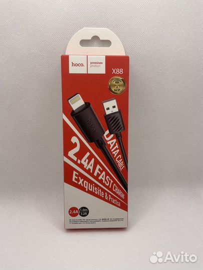 Кабель USB-lithning 2.4A Fast Charging