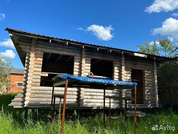 Беседка из бревна