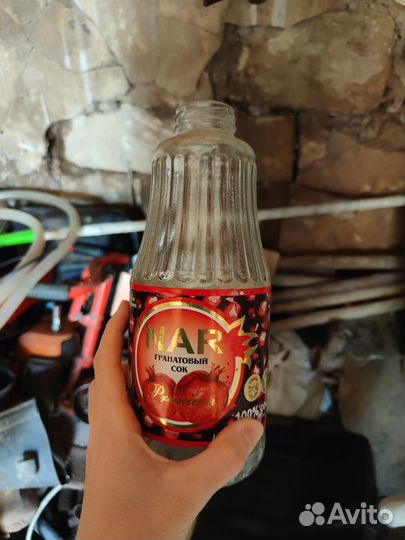 Бутылки стеклянные от сока 1л