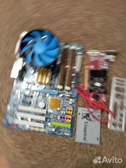 Комплект s775 2 ядра 4 гига + видео и SSD