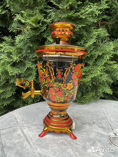 Электросамовар расписной хохломской