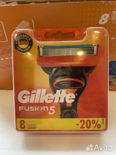 Лезвия для бритья Gillette fusion 5 оригинал 8шт