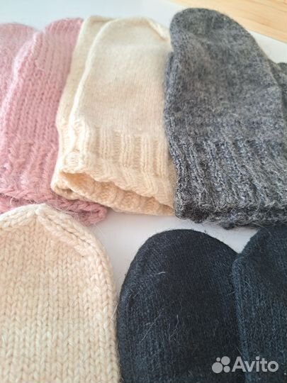 Варежки вязаные один лот, цена за всё