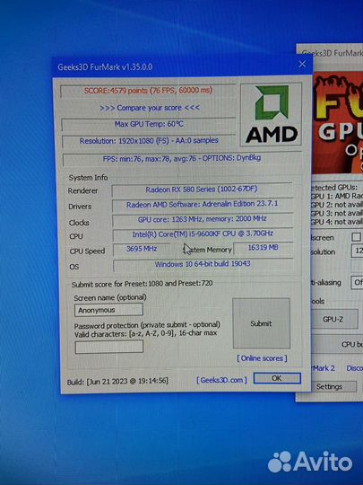 Видеокарта AMD Radeon RX 580 8Gb