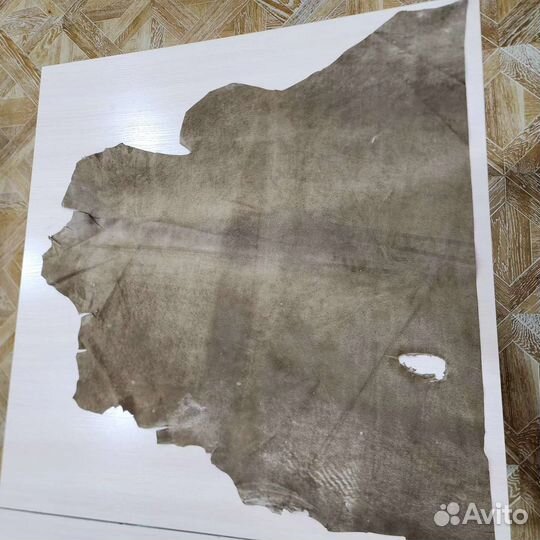 Полушкура тонкой натуральной кожи тауп 45 кв. дм