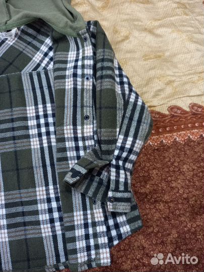 Кофта для девочки с капюшоном теплая 122