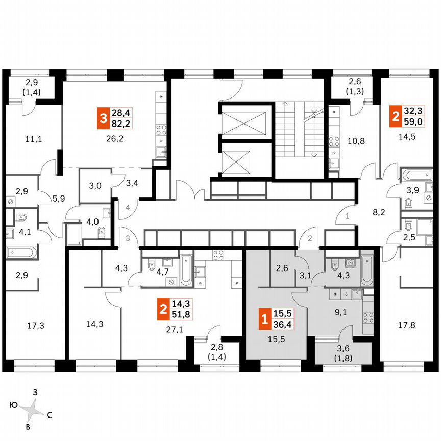 1-к. квартира, 36,5 м², 2/2 эт.