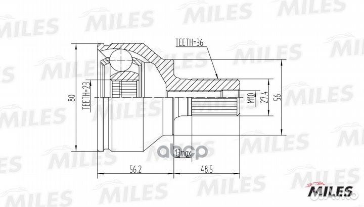 ШРУС наружный ford focus 1.4-2.0 04- (GKN 30517