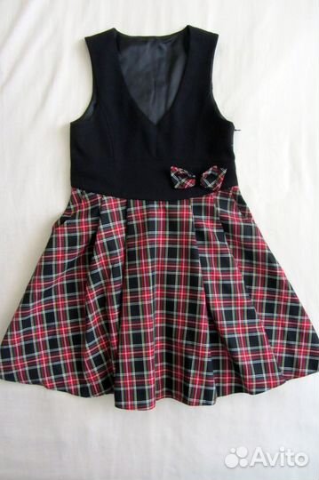 Сарафан школьный+юбка р.134-140