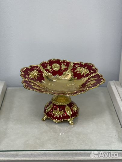 Ваза цветная мельхиор