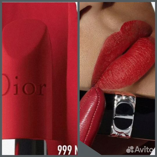 Помада Dior rouge matte 999 тестер красная