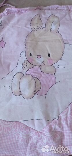 Бортики в кроватку с балдахином