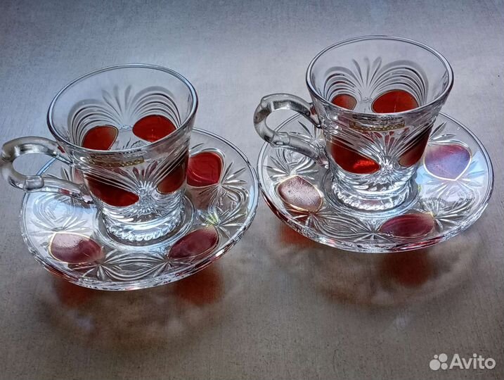 Посуда цветное стекло