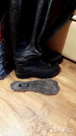 Сапоги коженые