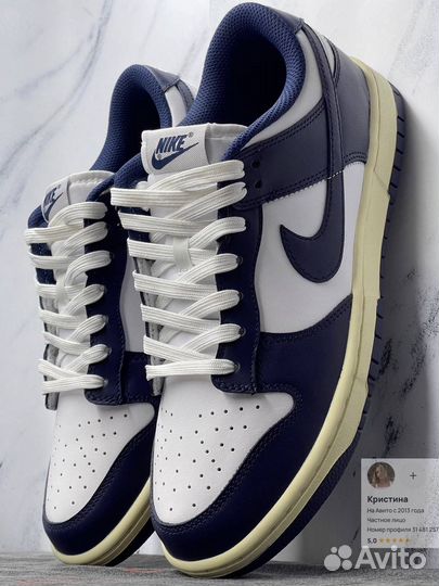 Кроссовки мужские Найк Nike Dunk Low Vintage Navy