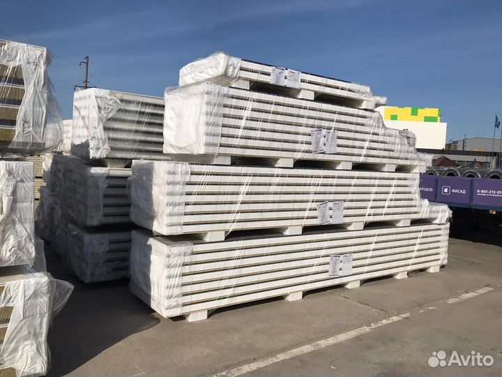 Трехслойные сэндвич-панели 80 мм