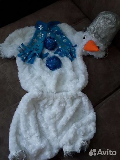 Новогодний костюм для мальчика снеговик