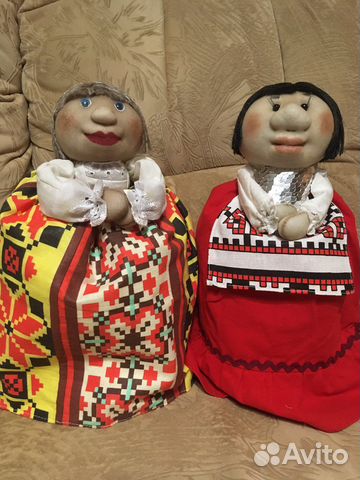 Текстильная кукла-грелка на чайник