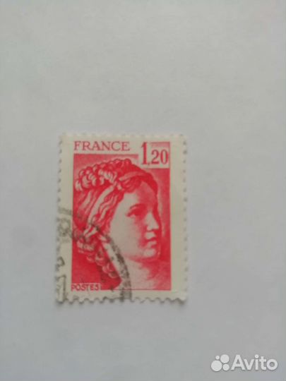 Старинная марка france 1шт