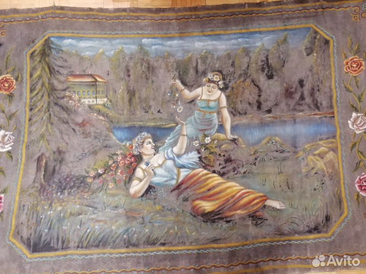 Старинная картина на ткани