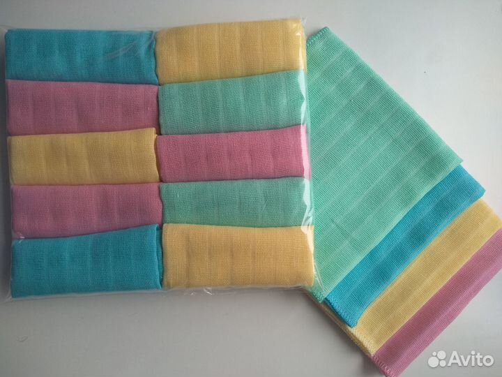 Салфетки (платочки) муслиновые (упаковка 10 шт.)