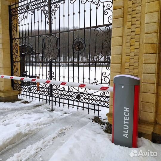 Установка шлагбаума