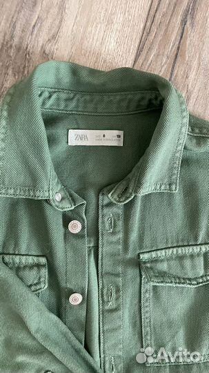 Джинсовая рубашка zara для мальчика 128
