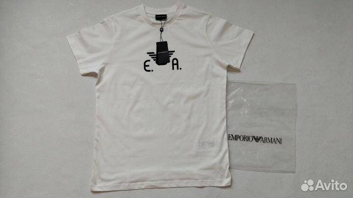 Emporio armani футболка мужская Белая