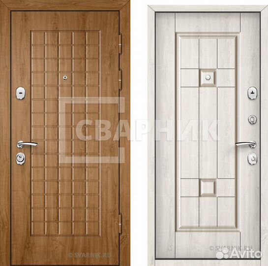 Трехстворчатая входная дверь на заказ. Установка