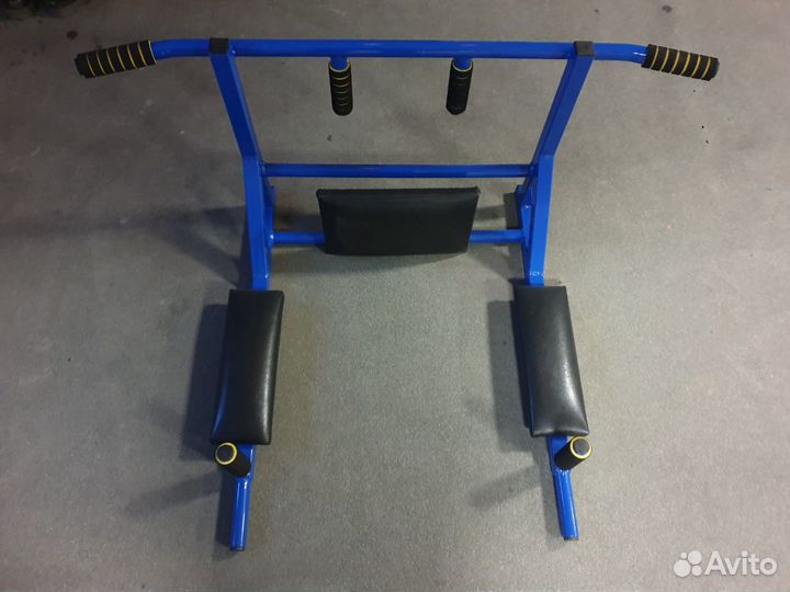 Турник 3 в 1 (синий с черными подушками)