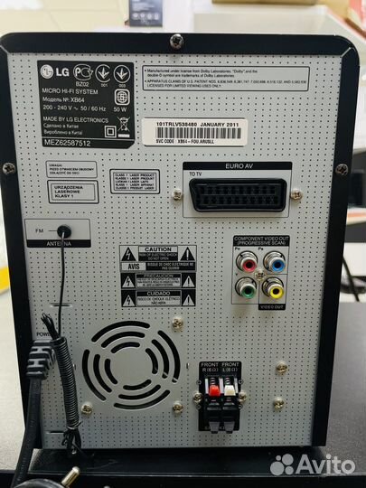Музыкальный центр LG XB64 / DVD / 60Вт / USB