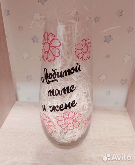 Ваза с поздравлениями, подарок к 8 марта