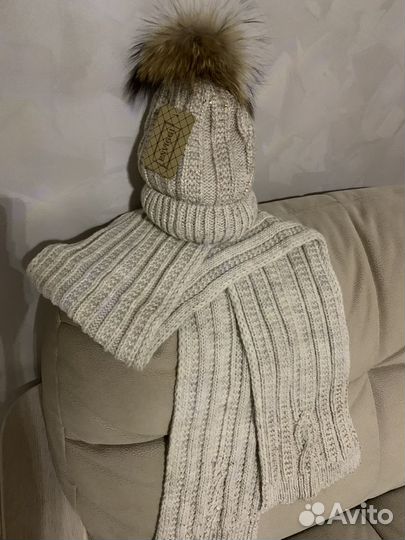 Шапка, шарф зимний новый 55-57