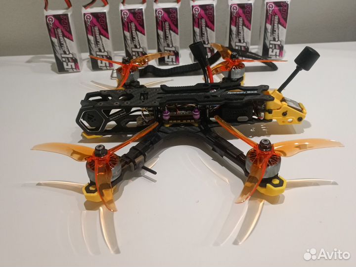 Fpv дрон 5 дюймов Dji o3 Elrs 2.4 + 7 аккумулятор