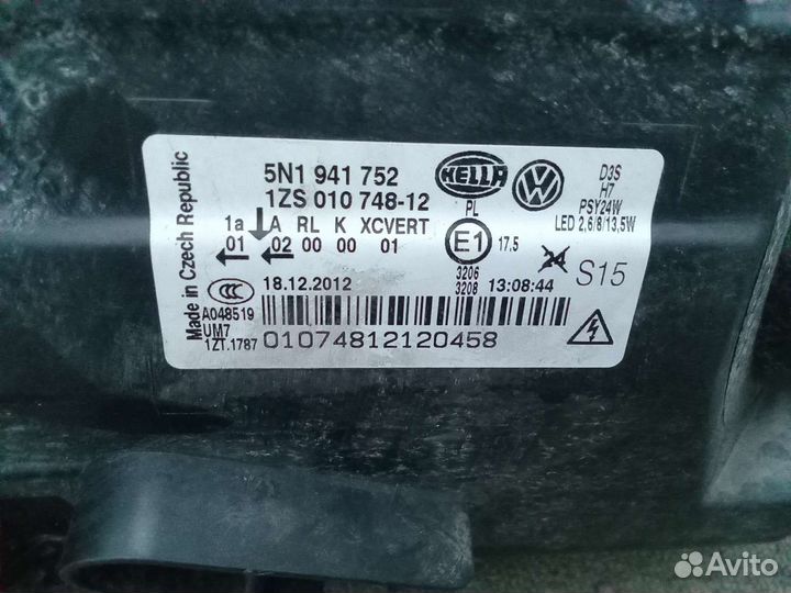 Фара volkswagen tiguan 2